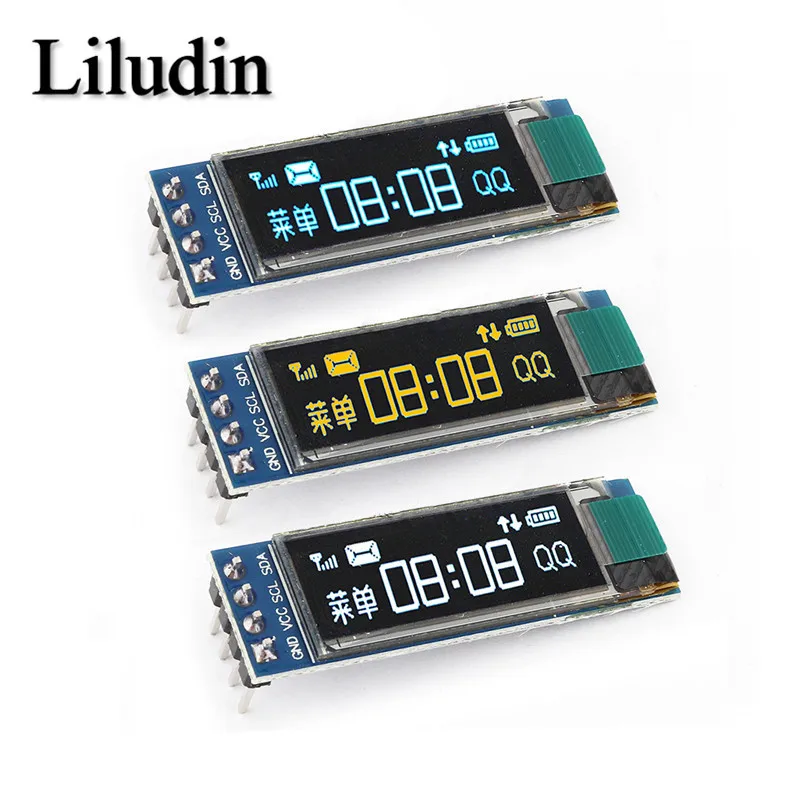 0.91 inch OLED module 0.91" white/Blue OLED 128X32 OLED LCD LED SSD1306 Display Module 0.91" IIC Communicate for arduino thumbnail 6