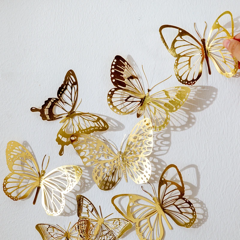 10 pcs Diy Scrapbooking paper Bronzing Lace Decoration paper Hollow Card Collage material lomo cards DIY hand made craft paper thumbnail 5