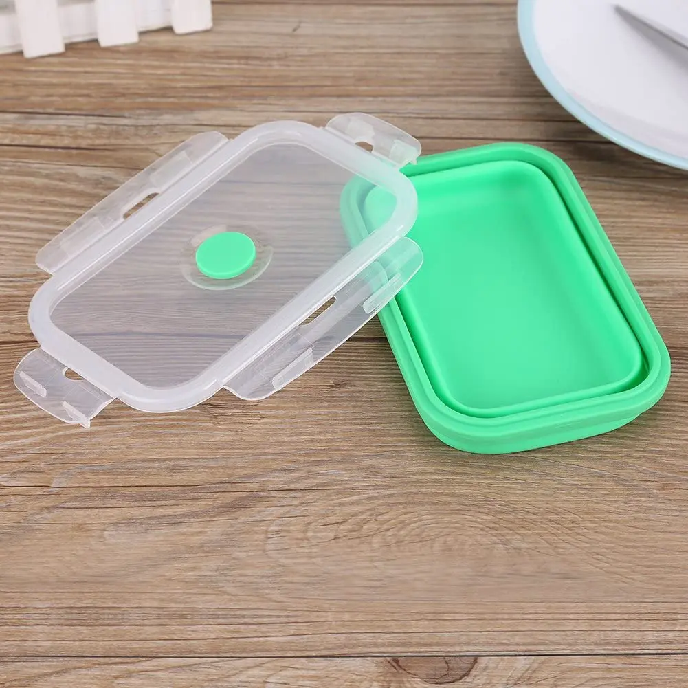 500ml Silicone Food Container Collapsible Portable Bowl Folding Food Storage Container Box Lunch Box thumbnail 5