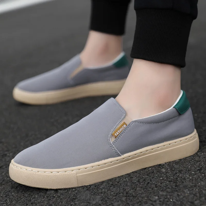 Casual Canvas Shoes Men's Summer Slip on Loafers For Men Flats Breathable Driving Shoes Male Cloth Walking Sneakers Board Shoe thumbnail 4