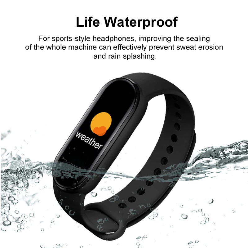 M6 Smart Watch Men Women Fitness Smart Bracelet Sports Band Heart Rate Blood Pressure Monitor Waterproof Multi-function Watches thumbnail 3