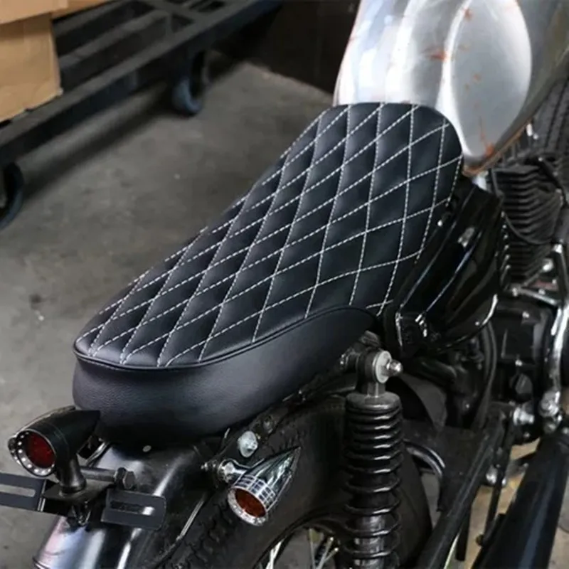Motorcycle Cafe Racer Seat Vintage Saddle Flat Pan Pad Retro Seat Retro Cafe Racer For Honda CL CG GB CB Saddle Seat bag thumbnail 3