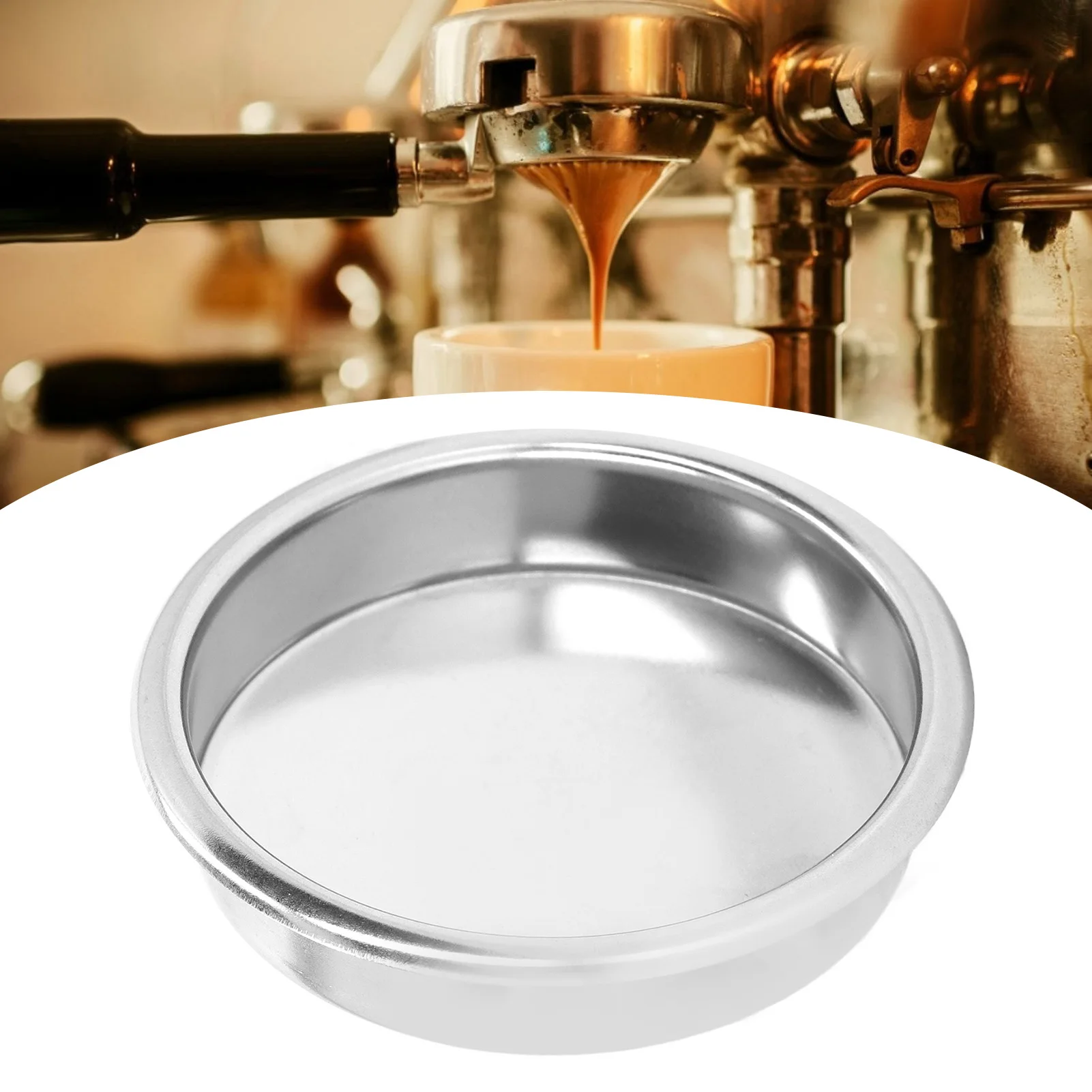 58mm Coffee Machine Backflush Insert Basket Blind Filter Coffee Maker Backwash Cleaning Blind Bowl Coffee Accessories thumbnail 5