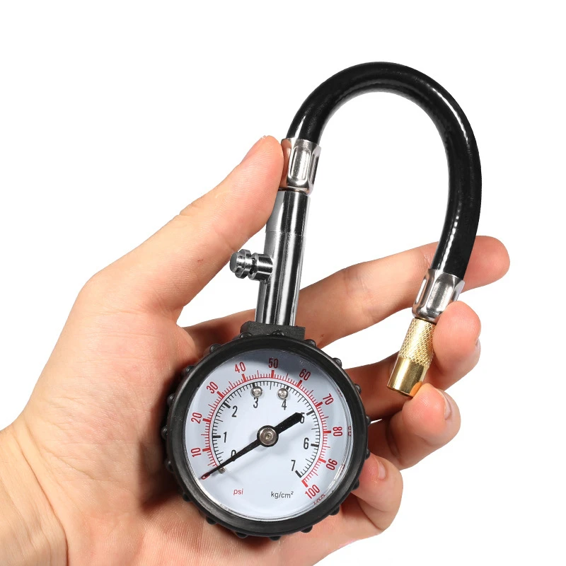 Tire Pressure 0-100PSI Long Tube Gauge Meter High-Precision Tyre Air Tester for Car Motorcycle Monitoring System thumbnail 2