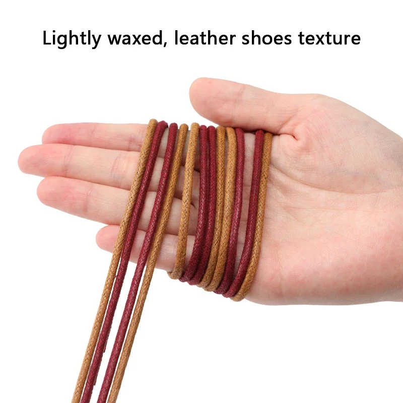 Waxed Cotton Round Shoe Laces Leather Oxford Shoelaces Waterproof Shoelace for Women Men Boots Loafers Shoes Lace Accessories thumbnail 4