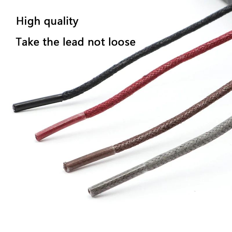 Waxed Cotton Round Shoe Laces Leather Oxford Shoelaces Waterproof Shoelace for Women Men Boots Loafers Shoes Lace Accessories thumbnail 6