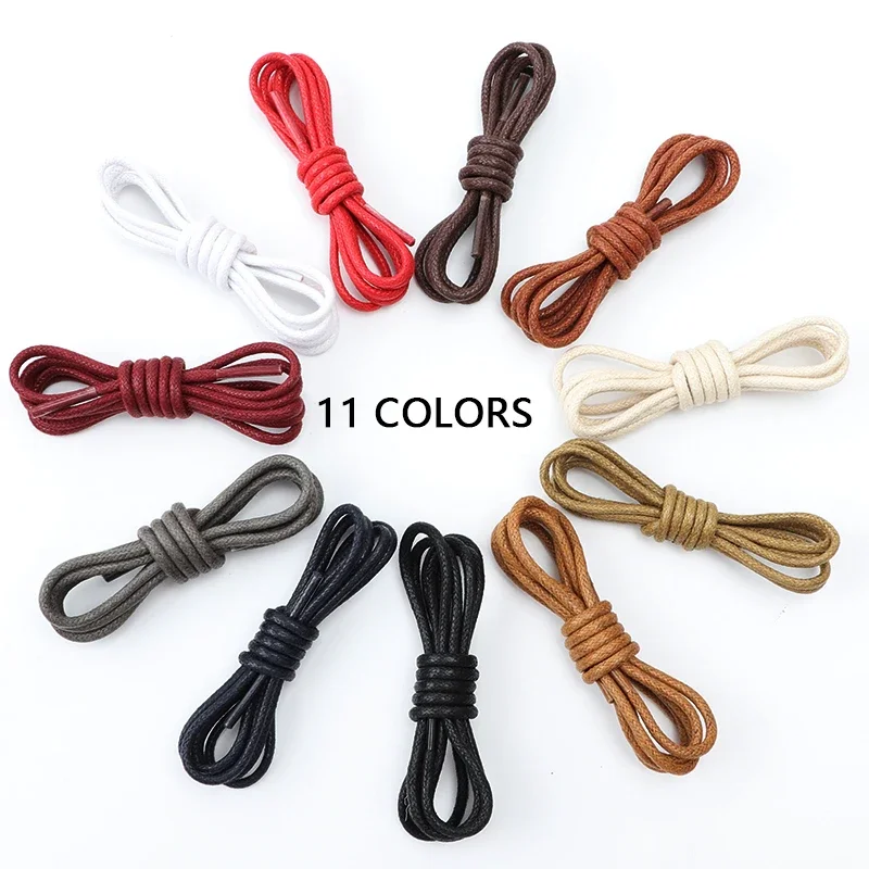Waxed Cotton Round Shoe Laces Leather Oxford Shoelaces Waterproof Shoelace for Women Men Boots Loafers Shoes Lace Accessories thumbnail 5