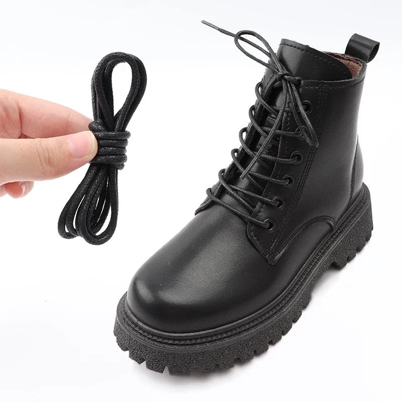 Waxed Cotton Round Shoe Laces Leather Oxford Shoelaces Waterproof Shoelace for Women Men Boots Loafers Shoes Lace Accessories thumbnail 2