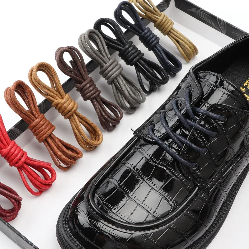 Waxed Cotton Round Shoe Laces Leather Oxford Shoelaces Waterproof Shoelace for Women Men Boots Loafers Shoes Lace Accessories thumbnail 3