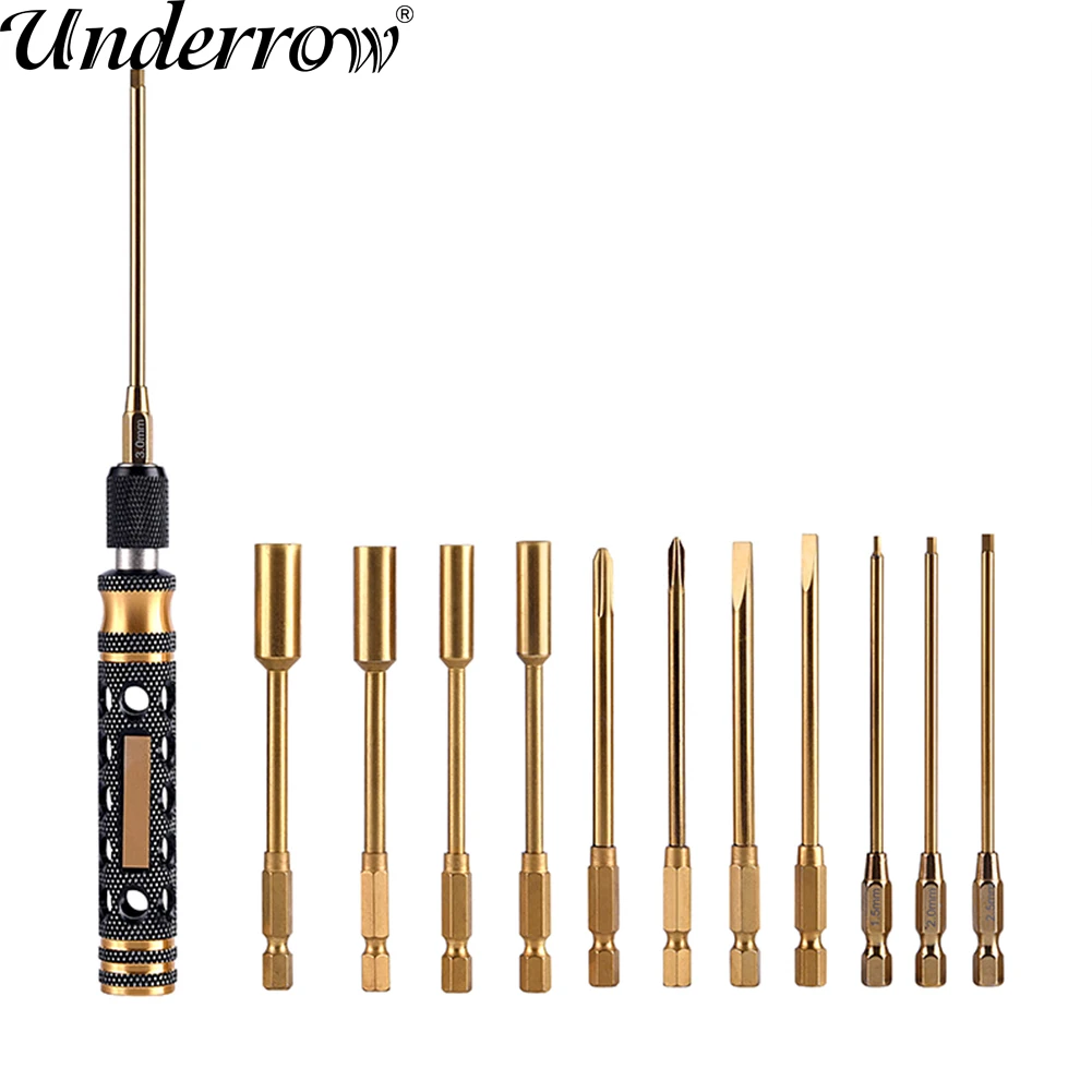 S2 Steel Tool 12 in 1 Screwdriver Set Hex Screwdrivers RC Tools Set  for RC Model Robotics Bench Helicopter Rc Toys