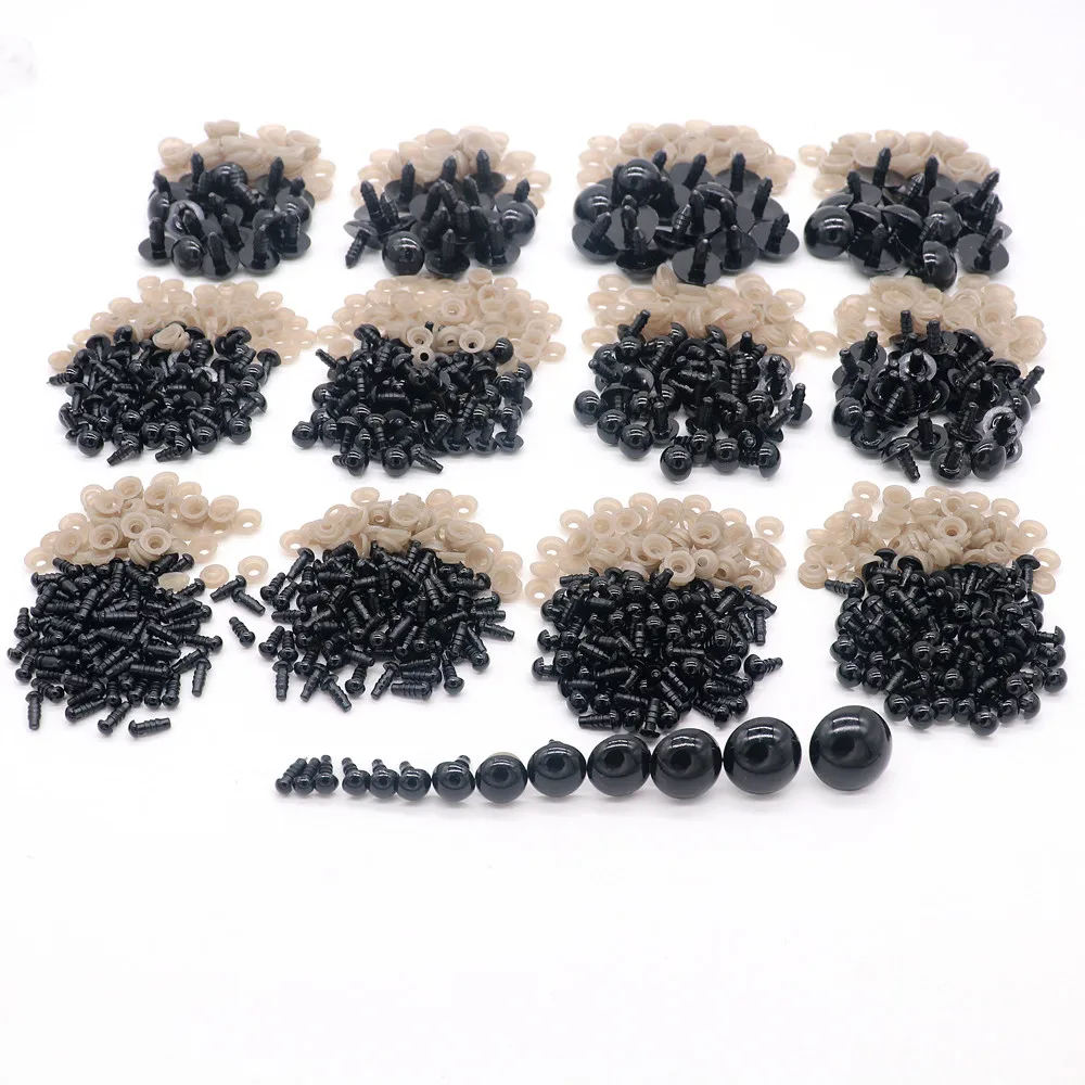 50/100pcs 5-18mm Black Plastic Safety Eyes For Toys Amigurumi Diy Kit Crafts TeddyBear Toy Eye For Doll Decoration Accessories thumbnail 2