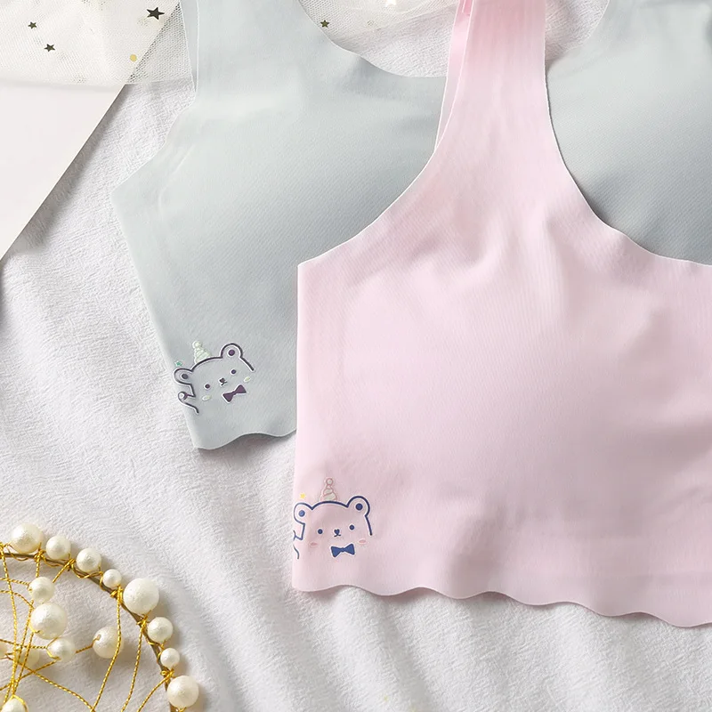 Big Girls Training Bras Comfort Seamless Girl Teens No Underwire Soft Best Push Up For Llittle Breasts Sport Everyday Bra 10-18Y thumbnail 6