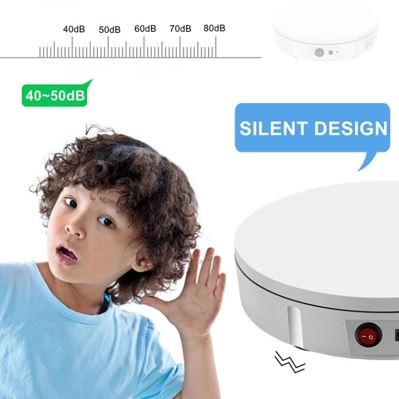 22-30CM Remote Control Electric Rotary Turntable 100KG Load Rotating Exhibition Display Stand Base for 3D Scanning Photography thumbnail 5