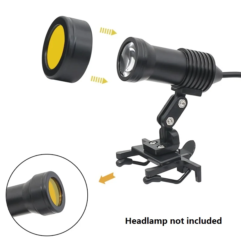 12/16/18/20mm Inner Diameter Yellow Filter for LED Dental Headlight Head Lamp Dental Loupe Illumination Accessory Part thumbnail 6