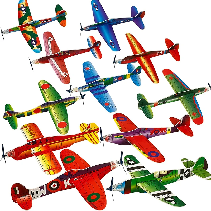 Kids DIY Hand Throw Flying Glider Planes Outdoor Toys Party Favors Avion Polystyrène Planeur Juguetes Divertidos Y Graciosos thumbnail 2