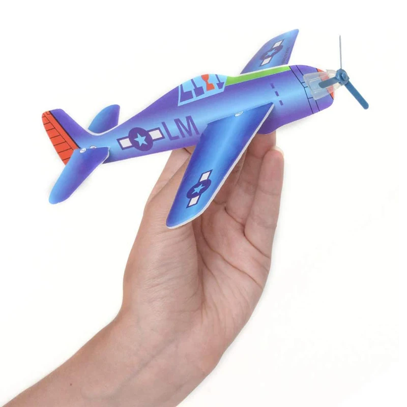 Kids DIY Hand Throw Flying Glider Planes Outdoor Toys Party Favors Avion Polystyrène Planeur Juguetes Divertidos Y Graciosos thumbnail 6