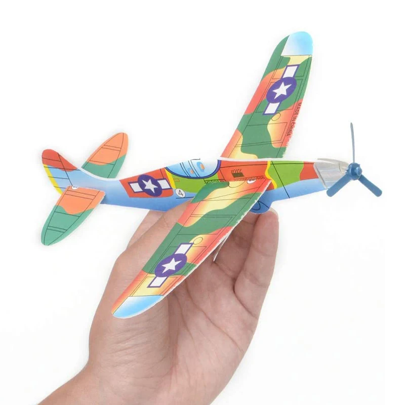 Kids DIY Hand Throw Flying Glider Planes Outdoor Toys Party Favors Avion Polystyrène Planeur Juguetes Divertidos Y Graciosos thumbnail 5