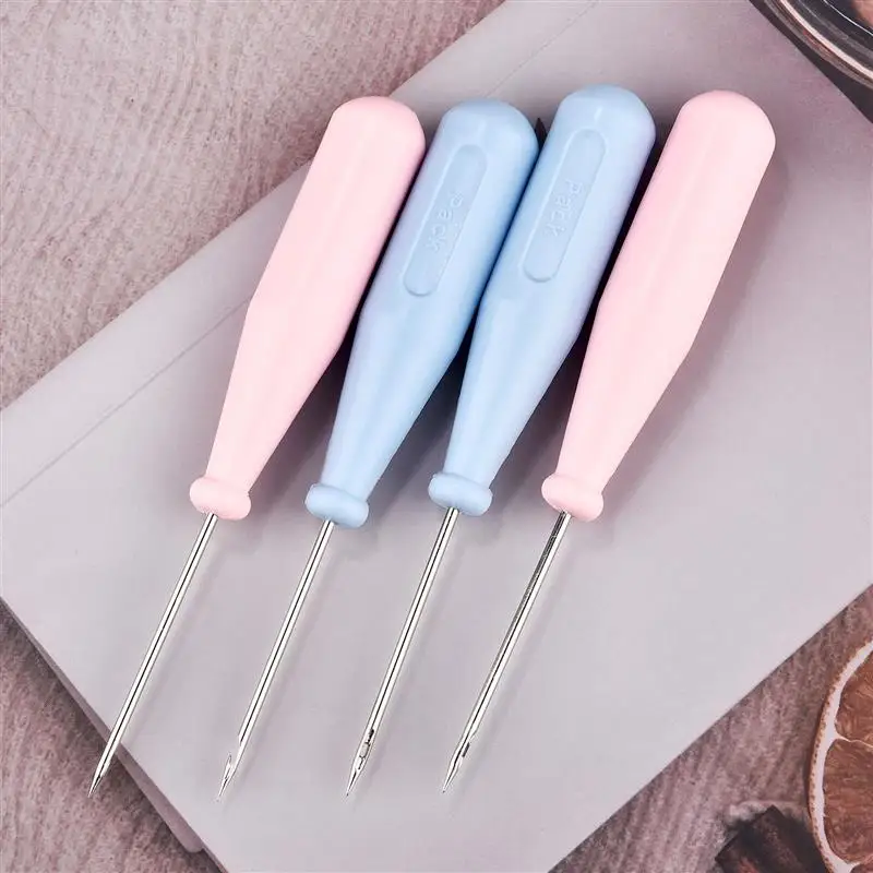 1pc Candle Mold Perforation Sewing Awl Bags Hole Hook DIY Handmade Leather Craft Tool Plastic Handle Cone Needle thumbnail 6