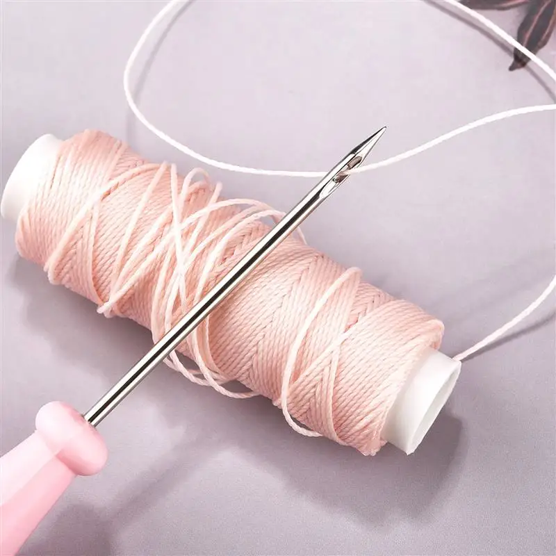 1pc Candle Mold Perforation Sewing Awl Bags Hole Hook DIY Handmade Leather Craft Tool Plastic Handle Cone Needle thumbnail 5