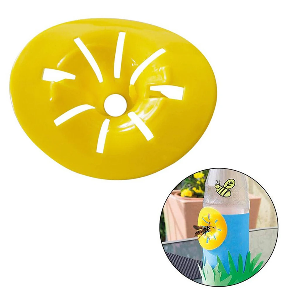 5-25PCS Reusable Yellow Plastic Bee Catcher Flower Shaped Flying Insects Funnel Wasp Trap Pest Control Killer Home Outdoor thumbnail 4