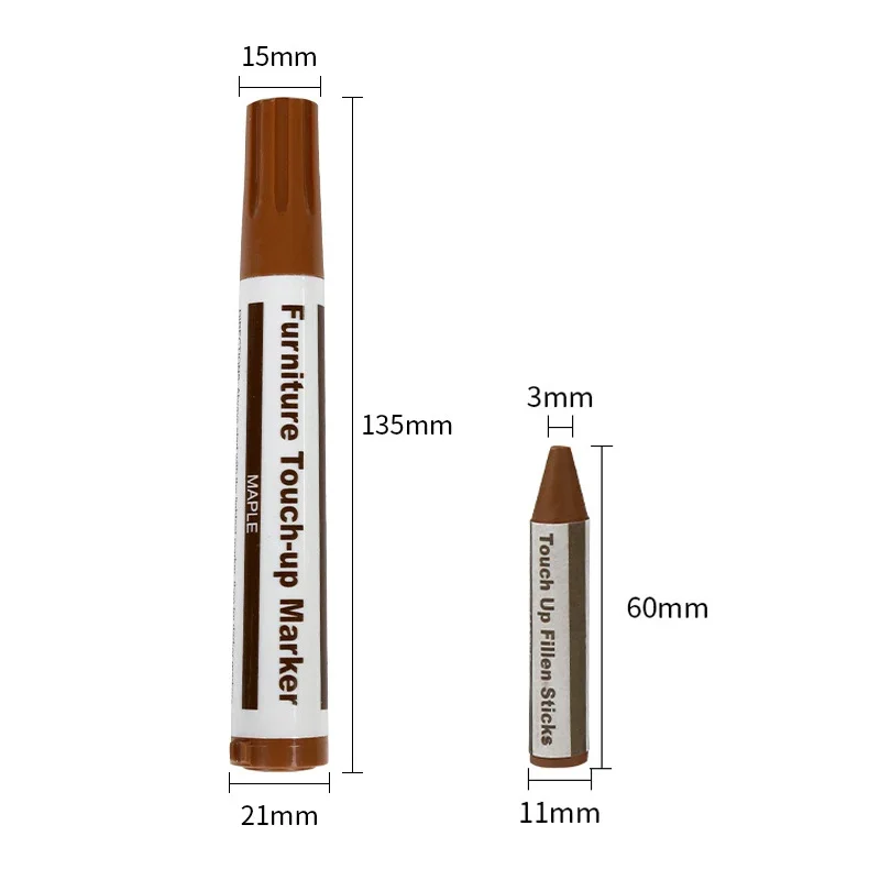 Wooden Furniture Repair Pen Touch Up Markers & Filler Sticks Wood Scratch Restoration Kit Patch Paint Pen Wood Composite Repair thumbnail 6