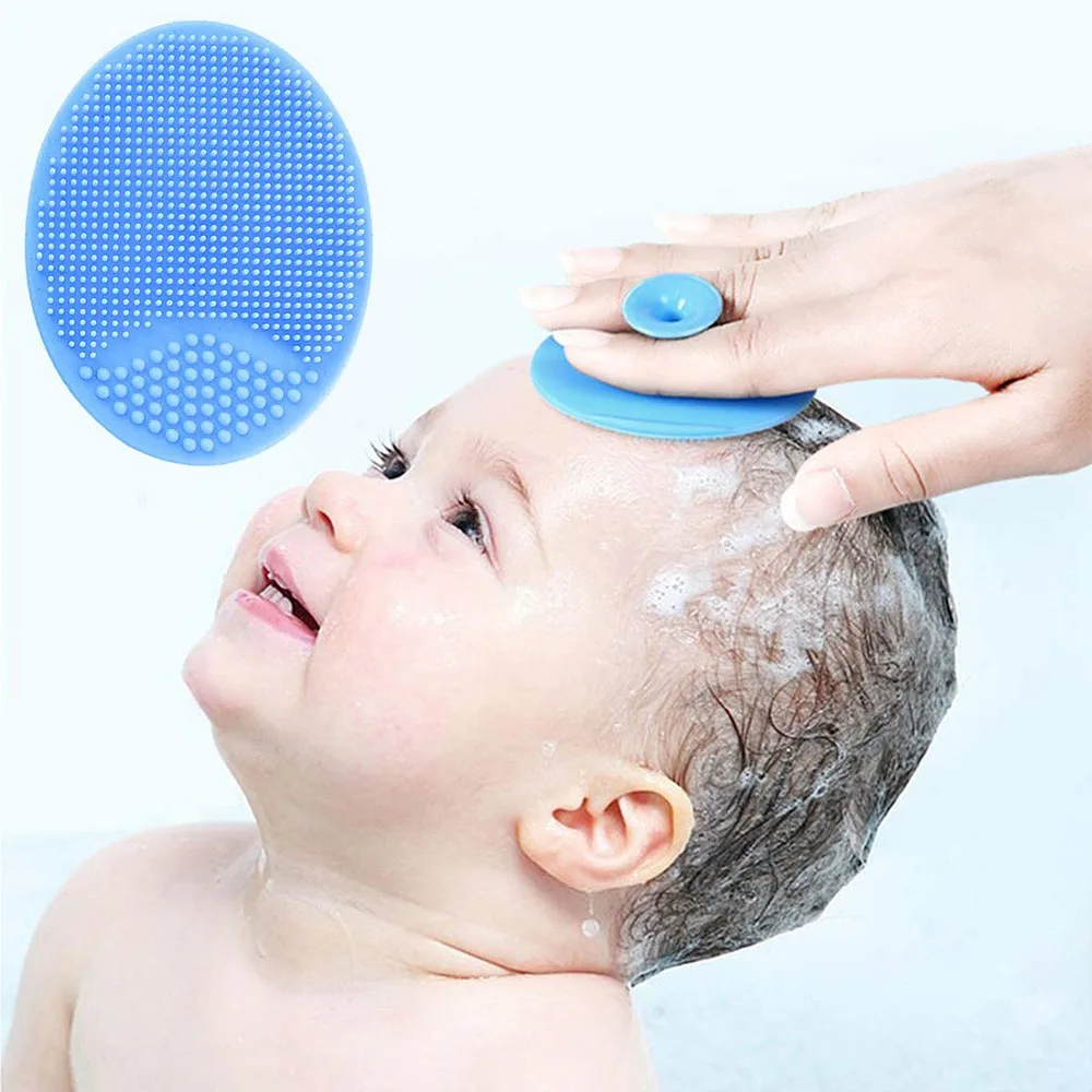 Baby Silicone Bath Brush Cradle Cap Scrubbers Exfoliating and Massaging Brush Scalp Care Scrubber for Hair Care And Body Care thumbnail 4