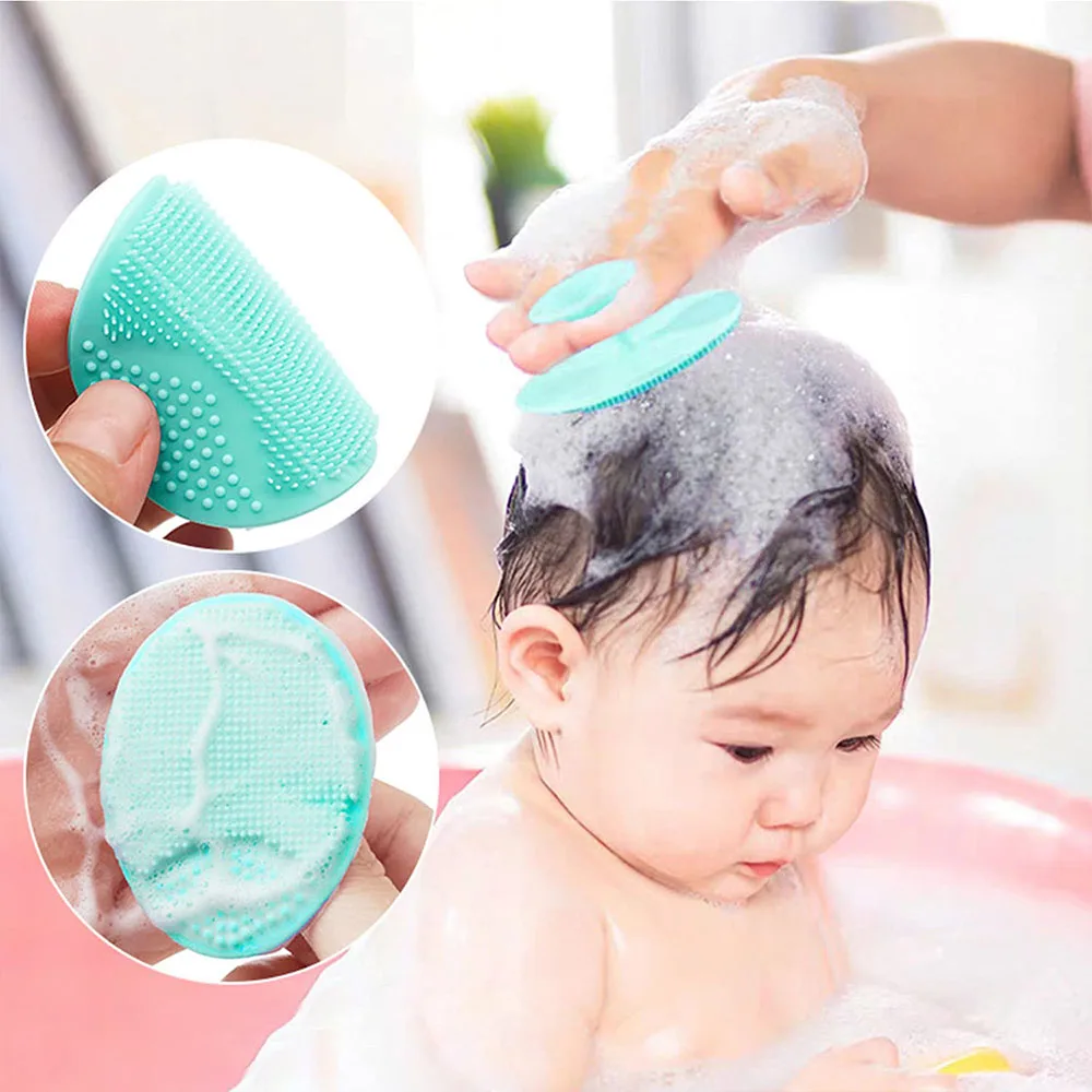 Baby Silicone Bath Brush Cradle Cap Scrubbers Exfoliating and Massaging Brush Scalp Care Scrubber for Hair Care And Body Care thumbnail 6