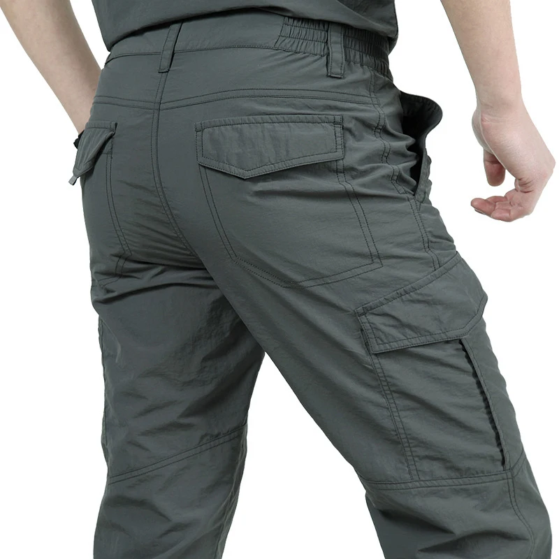 2023 Outdoor Waterproof Tactical Cargo Pants Men Breathable Summer Casual Army Military Long Trousers Male Quick Dry Cargo Pants thumbnail 2