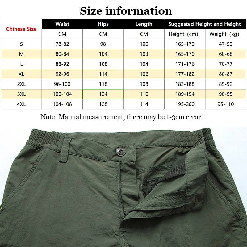 2023 Outdoor Waterproof Tactical Cargo Pants Men Breathable Summer Casual Army Military Long Trousers Male Quick Dry Cargo Pants thumbnail 6