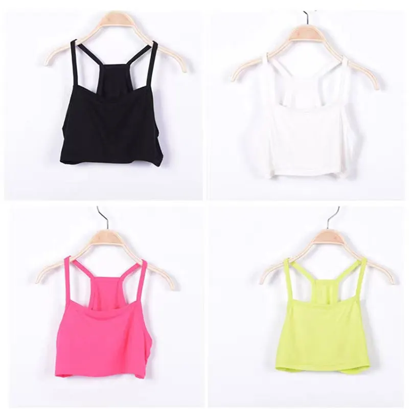 V-TREE Girls Bra camisole girl cotton vest child world of tank girls underwear candy color girls tank tops kids clothing models thumbnail 6