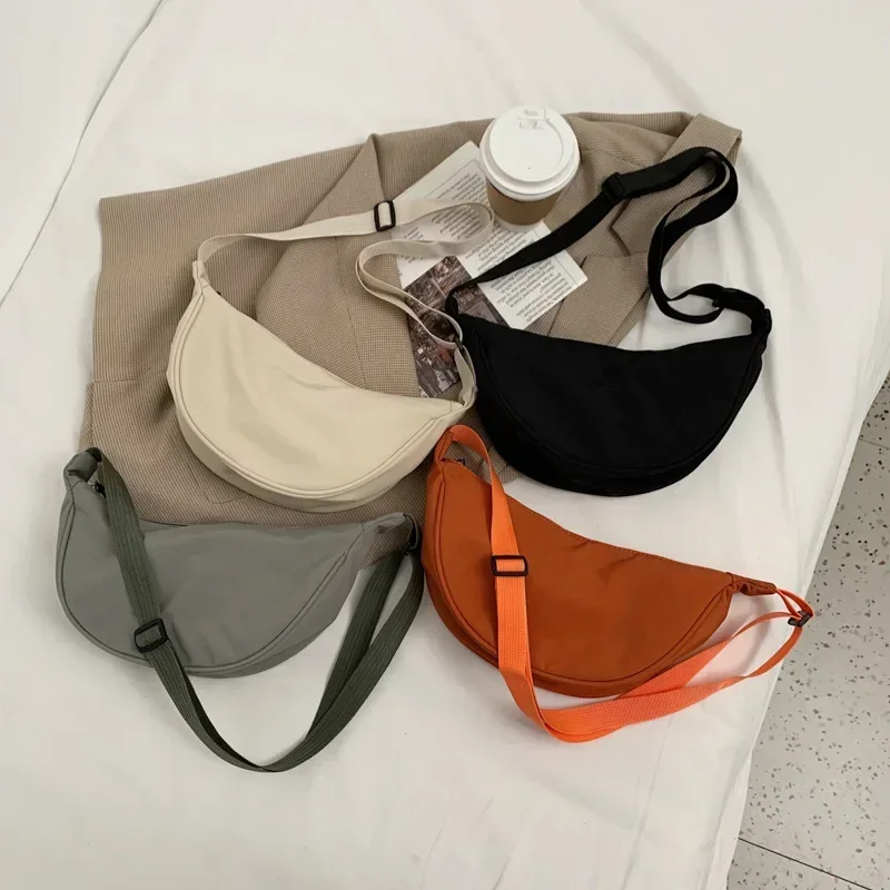 Simple Design Women's Messenger Bag Fashion Ladies Nylon Hobos Small Shoulder Bags Vintage Female Girls Purse Cloth Handbags thumbnail 3