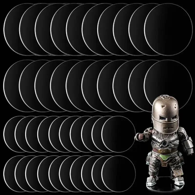 10pcs 25/30/40mm Action Figure Stands Display Miniature Bases Acrylic Round Model Base Circular Base Decoration for Car War Game