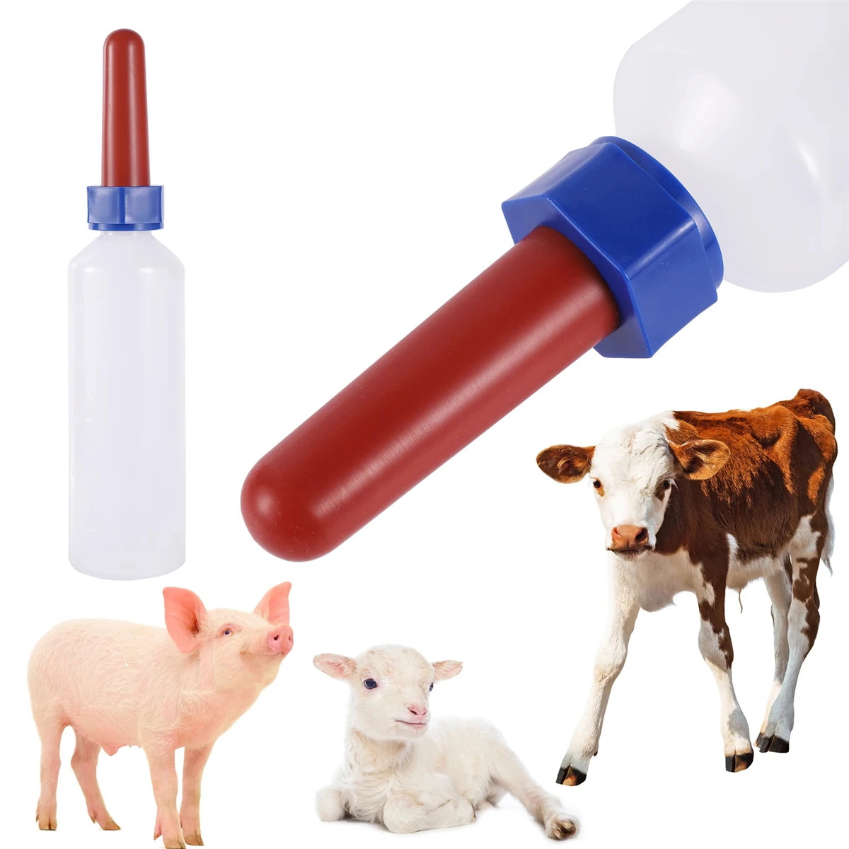 Veterinary Feeding Bottle 400/500ML Capacity Calf Feeder Silicone Nipple Thickened Lamb Feeding Container Farm Animals Supplies thumbnail 6