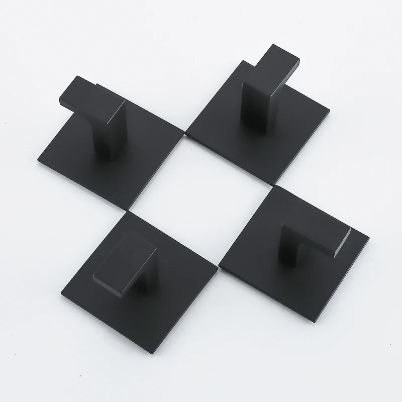 Black Self-Adhesive Wall Hooks For Hanging Keys Clothes Hanger Door Metal Robe Hook Coat Rack Towel Holder Bathroom Accessories thumbnail 5