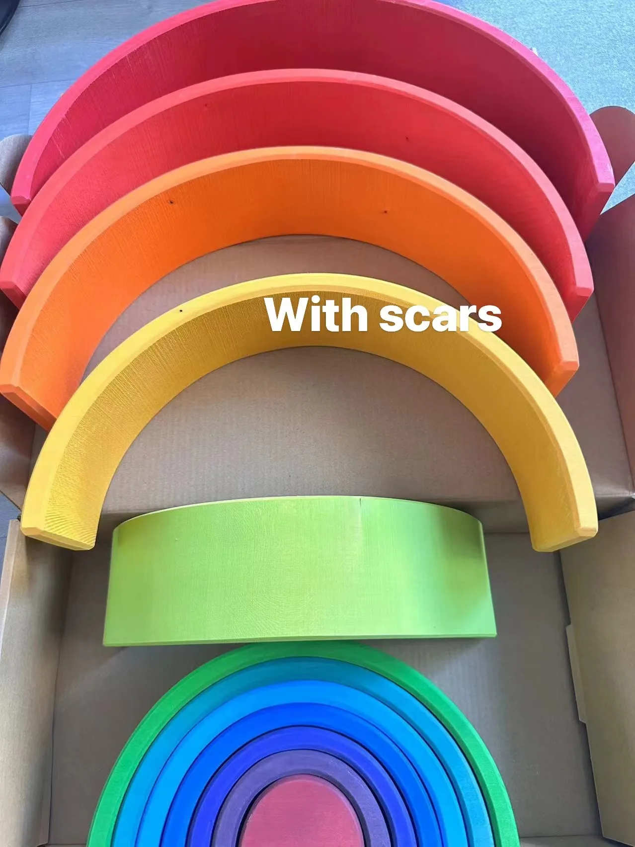 High Quality Wooden Toys Lime Wood Rainbow Arch Stacking Blocks Building Semi Color Sorting Peg Dolls Balls Slat for Kids Play thumbnail 3