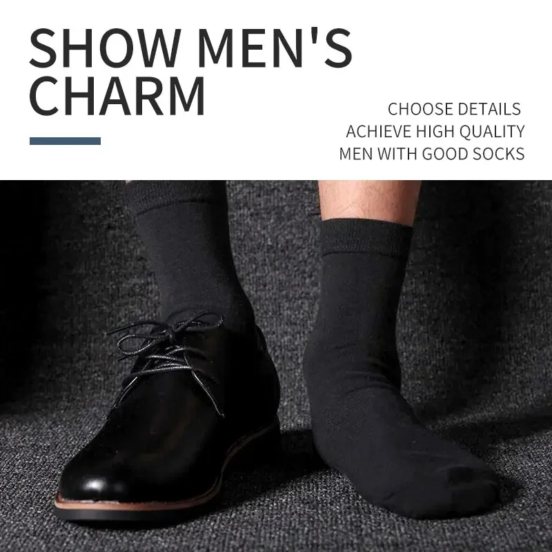 3 Pairs Black Men Socks Cotton For Men Pair Set Long KupiVIP S Underwear Business for Feather Shoes thumbnail 6