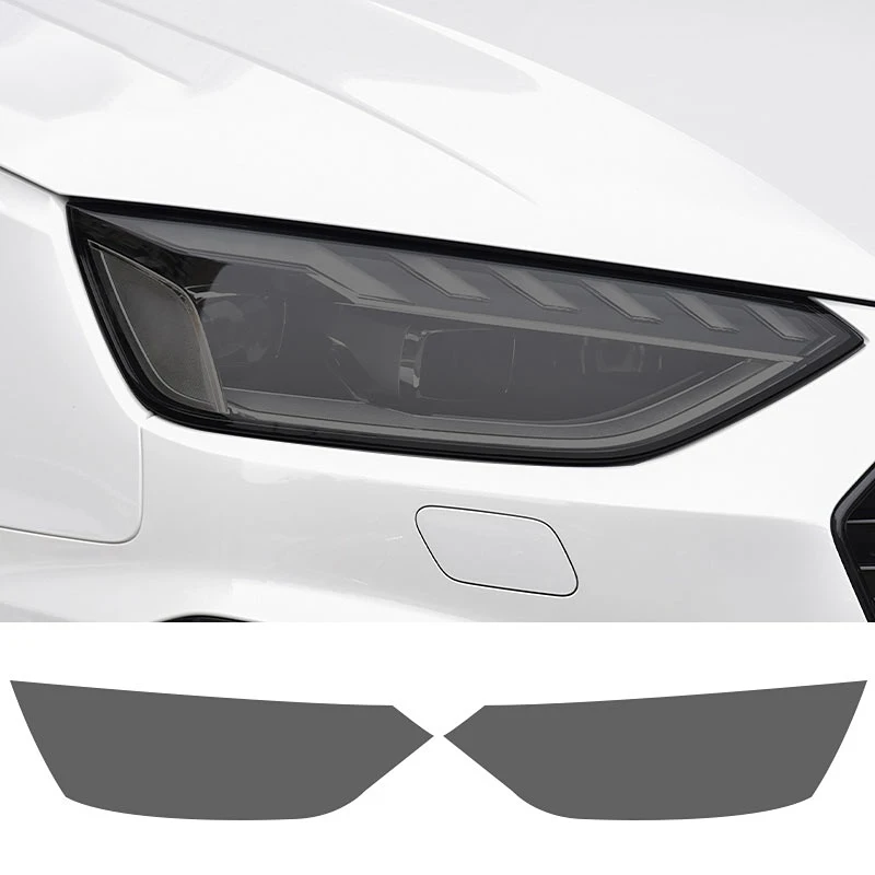 Smoked Black TPU Sticker Car Headlight Protective Film For Audi A3 8V S3 A4 B8 B9 A5 A6 S6 C8 A7 A8 D4 TT TTS Q3 Q5 Q7 Q8 RSQ8 thumbnail 2