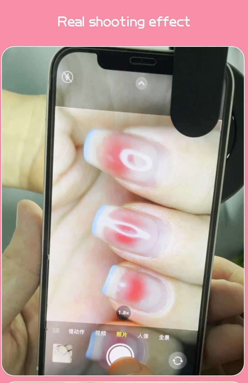 Macro Lens for Mobile 15X Fill Ring Light Selfie Live Lamp Camera Lens with LED Universal Flash Smartphone Portable Light Clip thumbnail 5