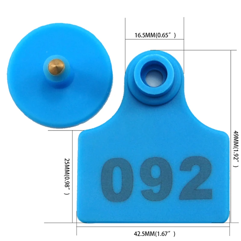 Farm Animal Ear Tags, Livestock Supplies, Plastic TPU Identification Label, Cow, Cattle, Goats, Sheep, 100Pcs thumbnail 6