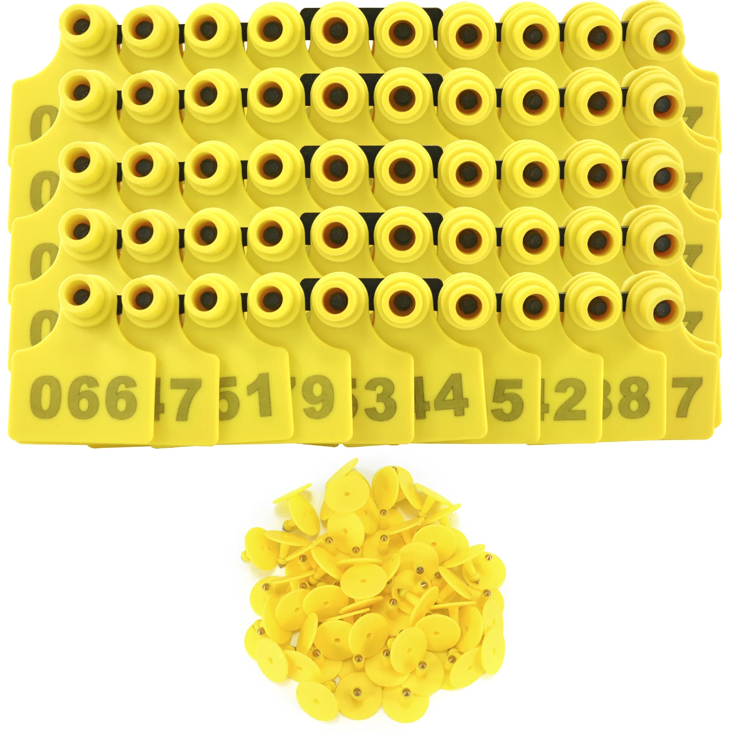 Farm Animal Ear Tags, Livestock Supplies, Plastic TPU Identification Label, Cow, Cattle, Goats, Sheep, 100Pcs thumbnail 4