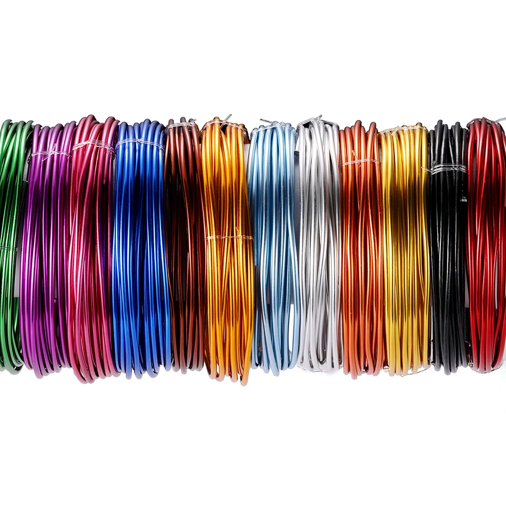 2-10m 0.6/0.8/1.0/1.2/1.5/2/2.5/3mm Aluminum Wire Color Painted Metal Cord for DIY Jewelry Making Findings Accessories
