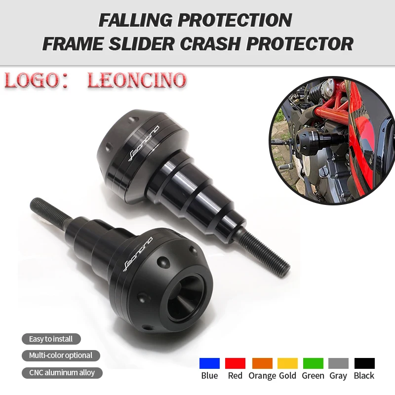 For Benelli Leoncino 500 Protection Leoncino500 Motorcycle CNC Falling Frame Slider Fairing Guard Crash Leoncino Protector