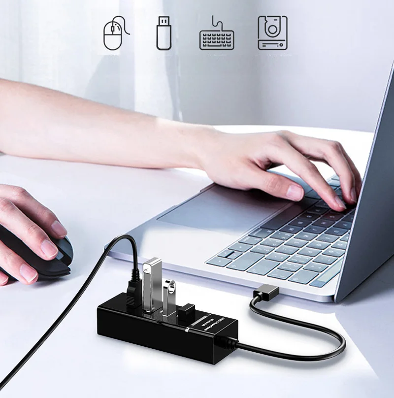 USB 3.0 4/7 Ports Hub Splitter Adapter Cable length 30/120cm For Desktop PC Mac Laptop Keyboard mouse 2TB Mobile hard disk thumbnail 5