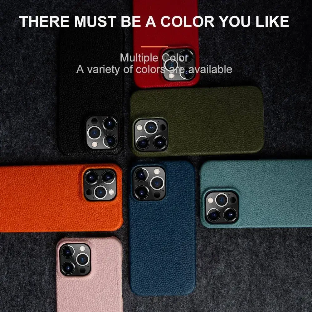 For iphone 13 pro case Luxury Genuine Leather Cover Back Etui Coque Shockproof for Funda iphone14 XR XSMax 15 7 8Plus 12 Carcasa thumbnail 2