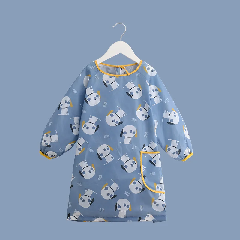 Children's Painting Blouse Waterproof and Anti-dirty Baby Eating Clothes Painting Small Apron Long-sleeved Art Kindergarten Bibs thumbnail 2