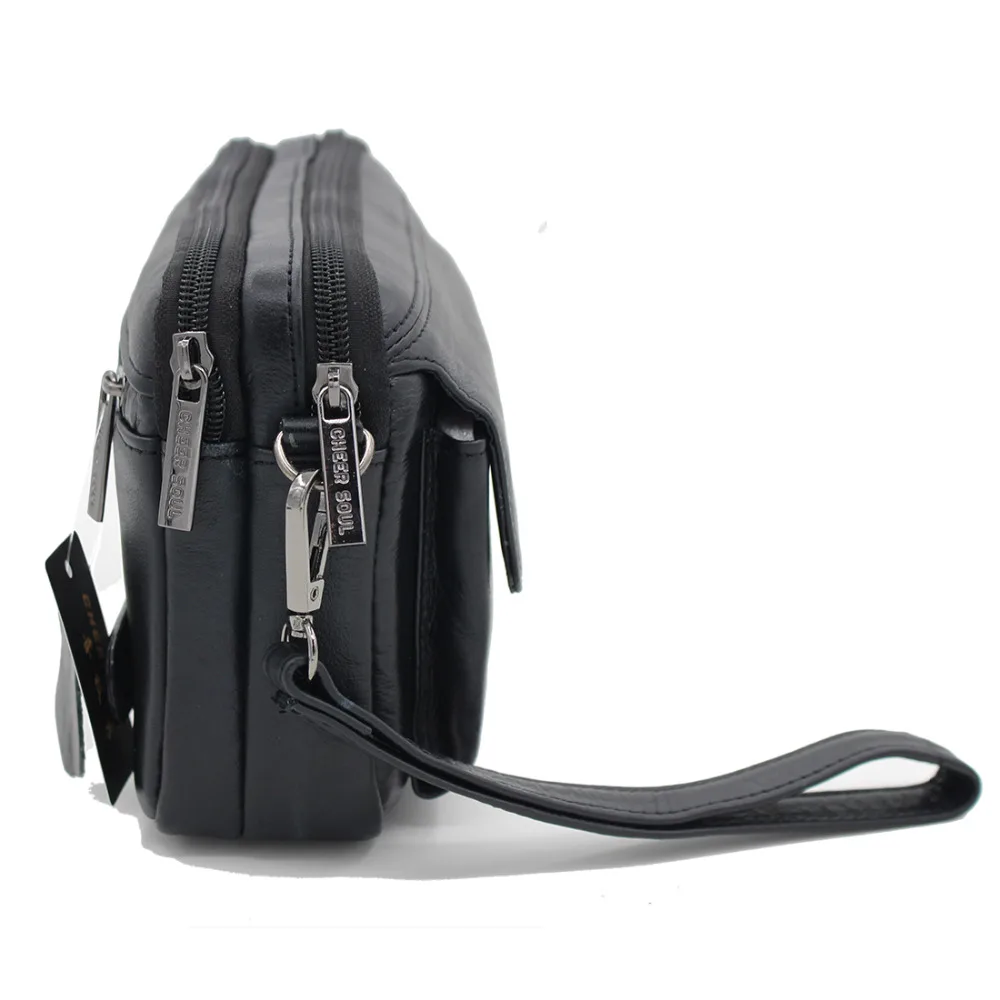 Men Clutch Bag Purse Handy Wallet Genuine Leather Business Mobile Cell Phone Case Handbags Purses Male Money Wrist Wallet Bag thumbnail 4