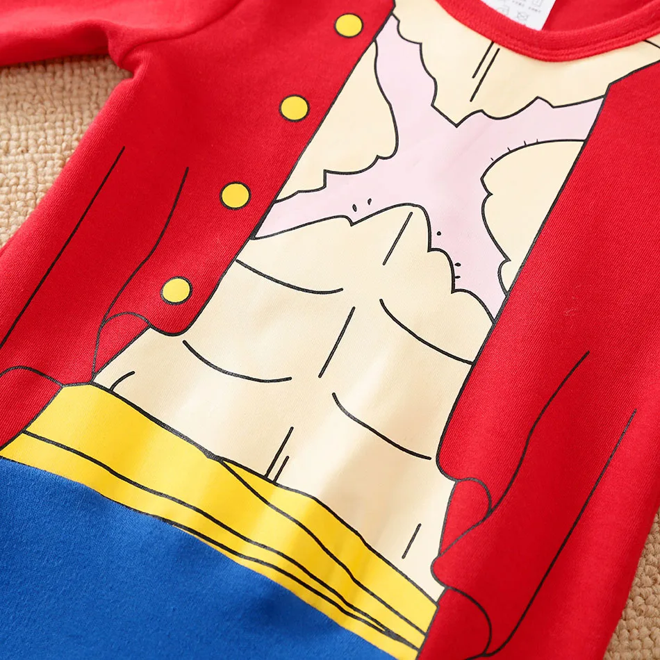 Baby Girl Boy Costume Anime Clothes Newborn Romper Infant Luffy Akatsuki Vegeta Cosplay Jumpsuit Toddler Halloween Costume 0-18M thumbnail 5
