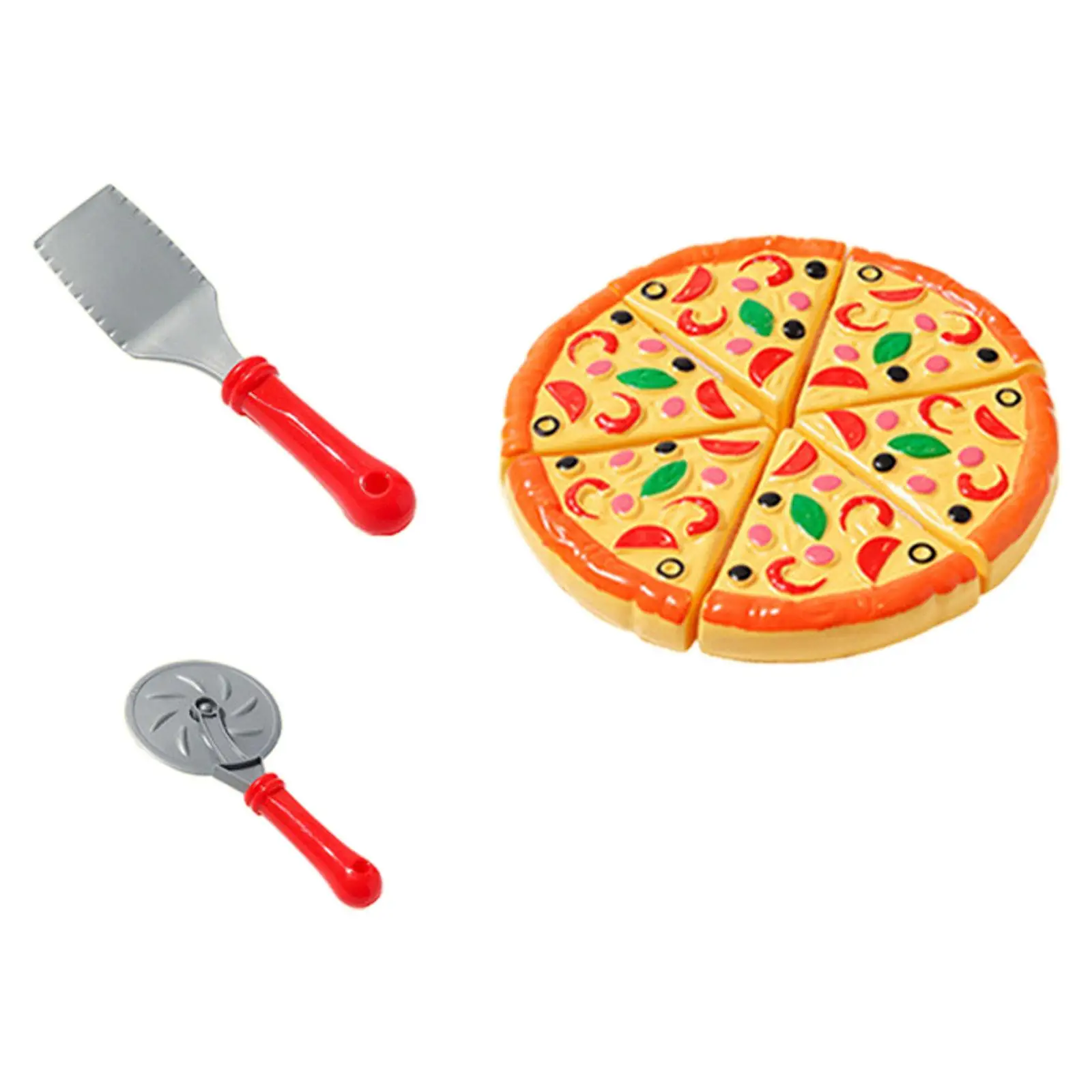 Kids Pizza Cutting Toy Simulation Plastic Pizza Dinette Child Toy Kitchen Pretend Play Food Cooking Kitchen Toys for Girls Kids thumbnail 2
