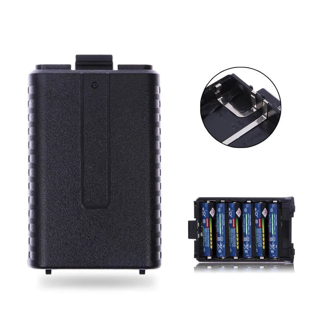 1Pc Battery Case For BaoFeng UV-5R UV-5R III UV-5RT BF-F8HP Walkie Talkies High Quality Plastic Black Solid Accessories thumbnail 3