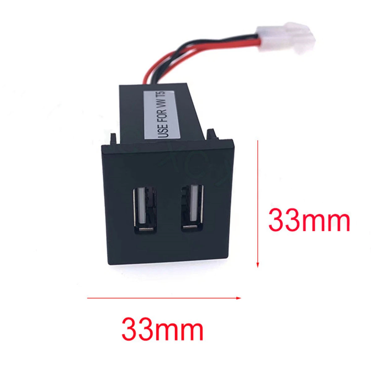5V 2.1A Dual USB Car Charger Socket Power Inverter Adapter for VW Transporter T5 2003-2009 thumbnail 4